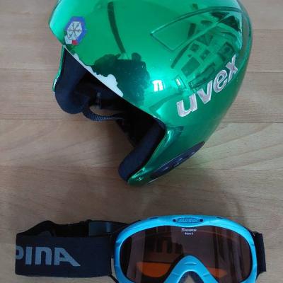 UVEX Kinderskihelm, Alpina Skibrille - thumb