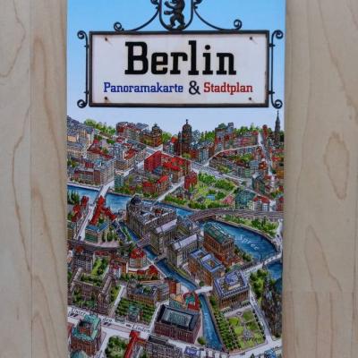 BERLIN Panoramakarte & Stadtplan - WIE NEU - thumb