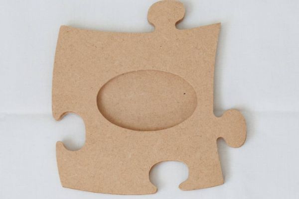 Fotorahmen Puzzle aus MDF oval