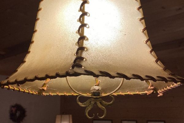 Lampe in Alpinen Stil/echt Leder