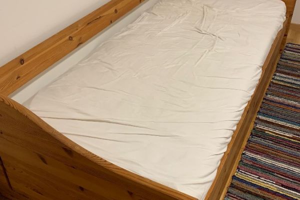 Doppel-Schubkasten-Bett / 90 x 200cm / Vollholz / inkl. Lattenrost