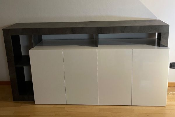 Sideboard weiß/anthrazit