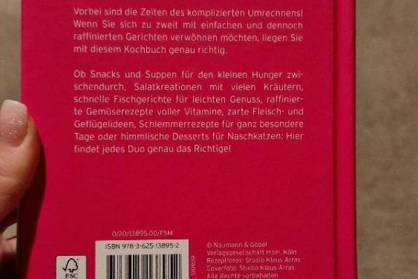 Verkaufe das Kochbuch "Rezepte für zwei"