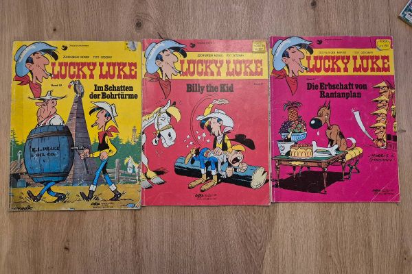 3 Bände Lucky Luke Comics aus 1980ern