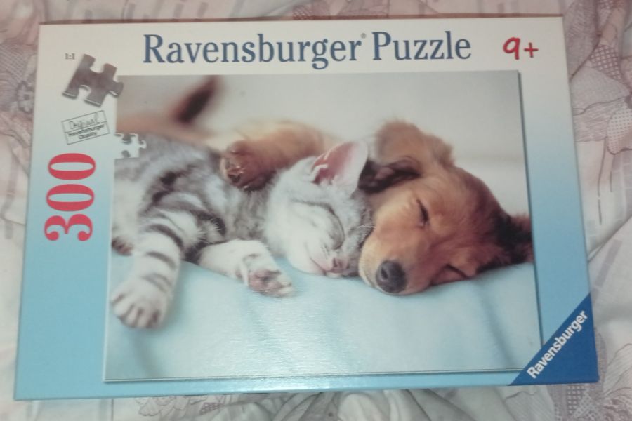 Ravensburger Puzzle Süße Träume -- Hund und Katze - Bild 1