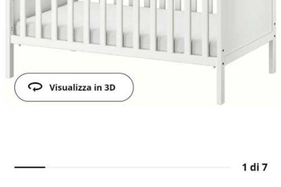 Gitterbett 60x120cm und passende Matratze, IKEA - Bild 1