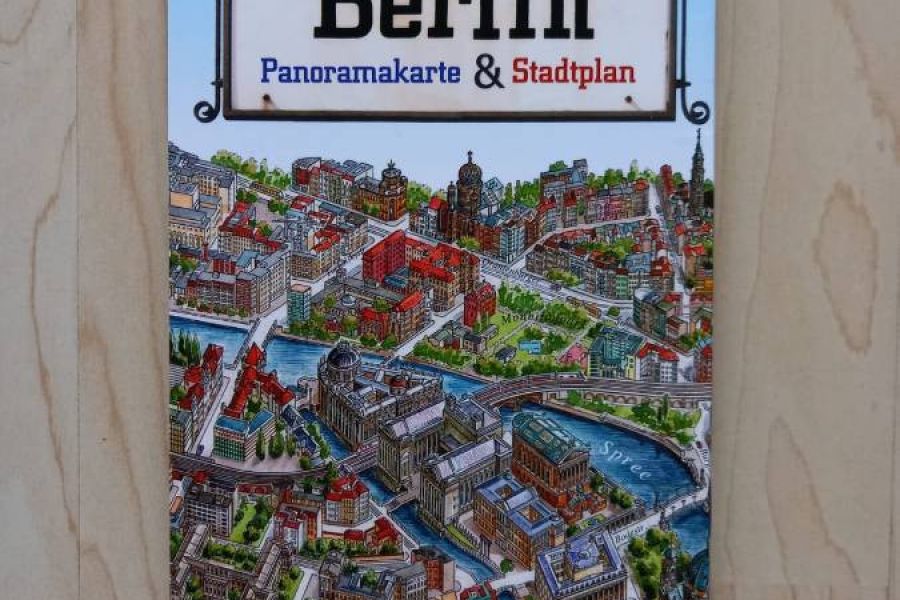 BERLIN Panoramakarte & Stadtplan - WIE NEU - Bild 1