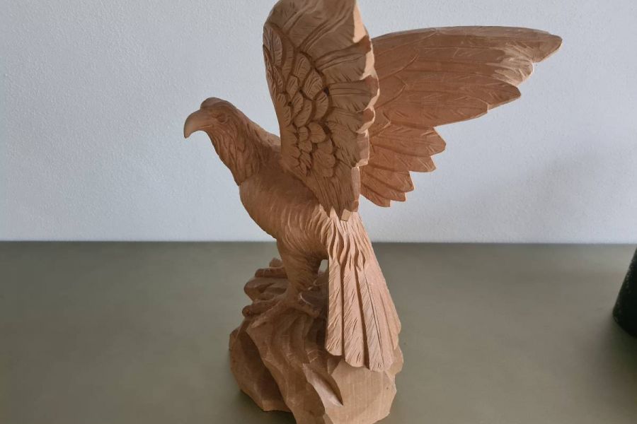 Adler Holzfigur, handgeschnitzt - Bild 3