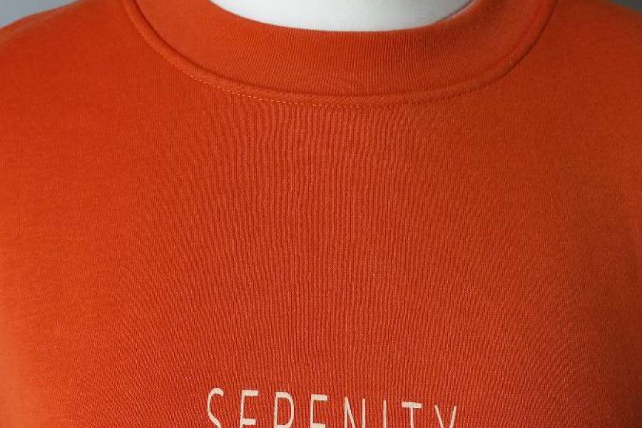 Yoga-Sweatshirt / Felpa orange "Serenity" WIE NEU - Bild 4