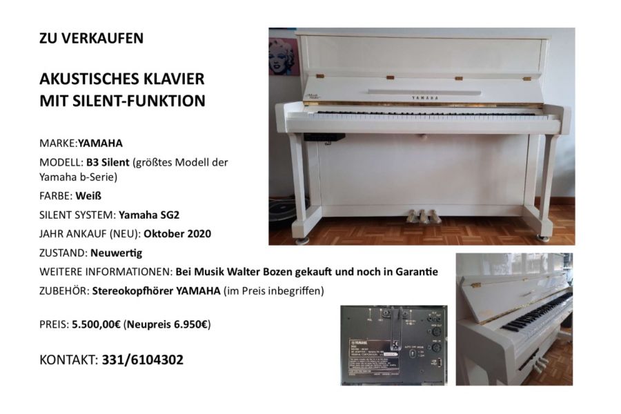 Akustisches Klavier von Yamaha mit Silent-Funktion - Bild 1