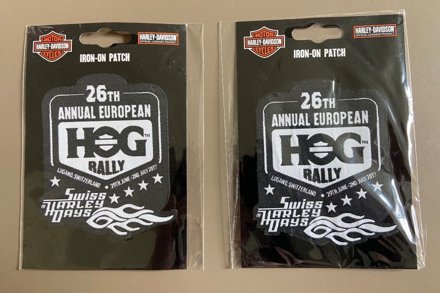 2 Harley Davidson Aufbügel-Patches, 7 x 9,5 cm - Bild 1