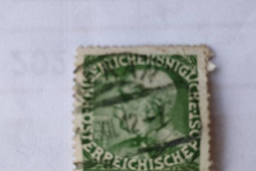 Österreich.Briefmarke Kaiser Franz Joseph zu 5 Heller,grün - Bild 1