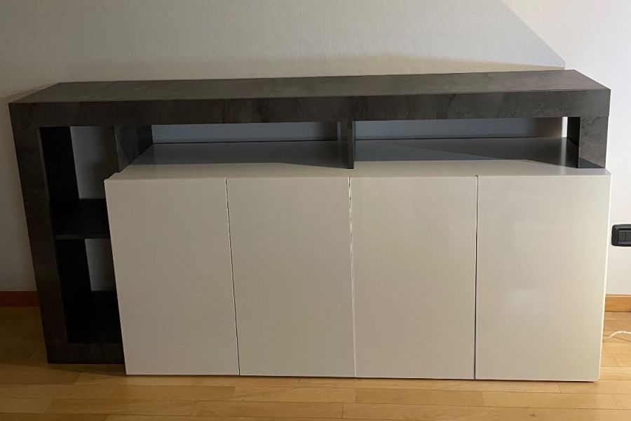 Sideboard weiß/anthrazit - Bild 1