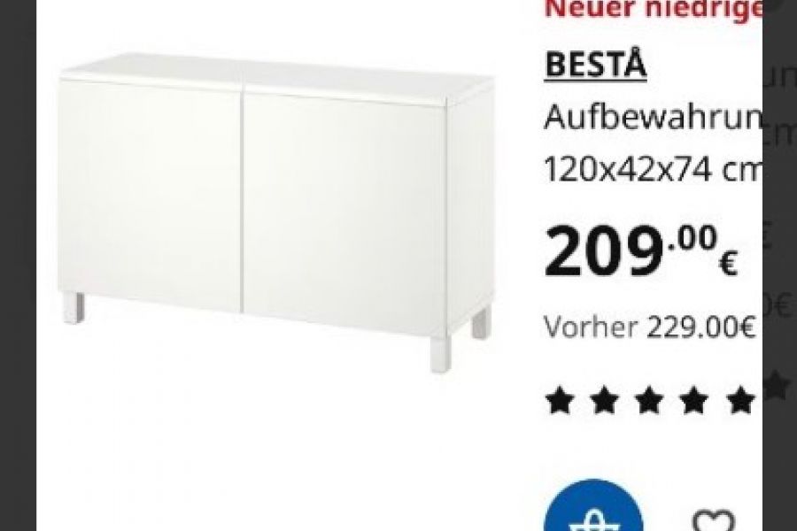 Besta Kommode 126x60 cm - Bild 1