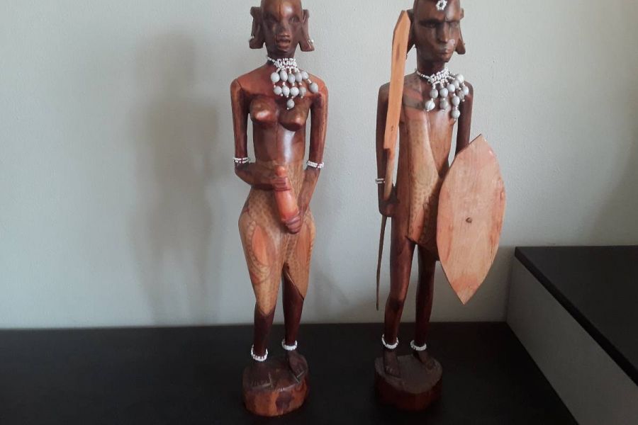 Zwei Afrikanische Holzfigur - Bild 1